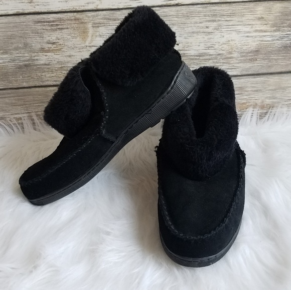 black ankle moccasins